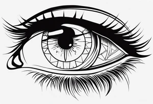 Artistic Eye tattoo idea