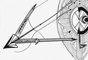 bow and arrow tattoo idea