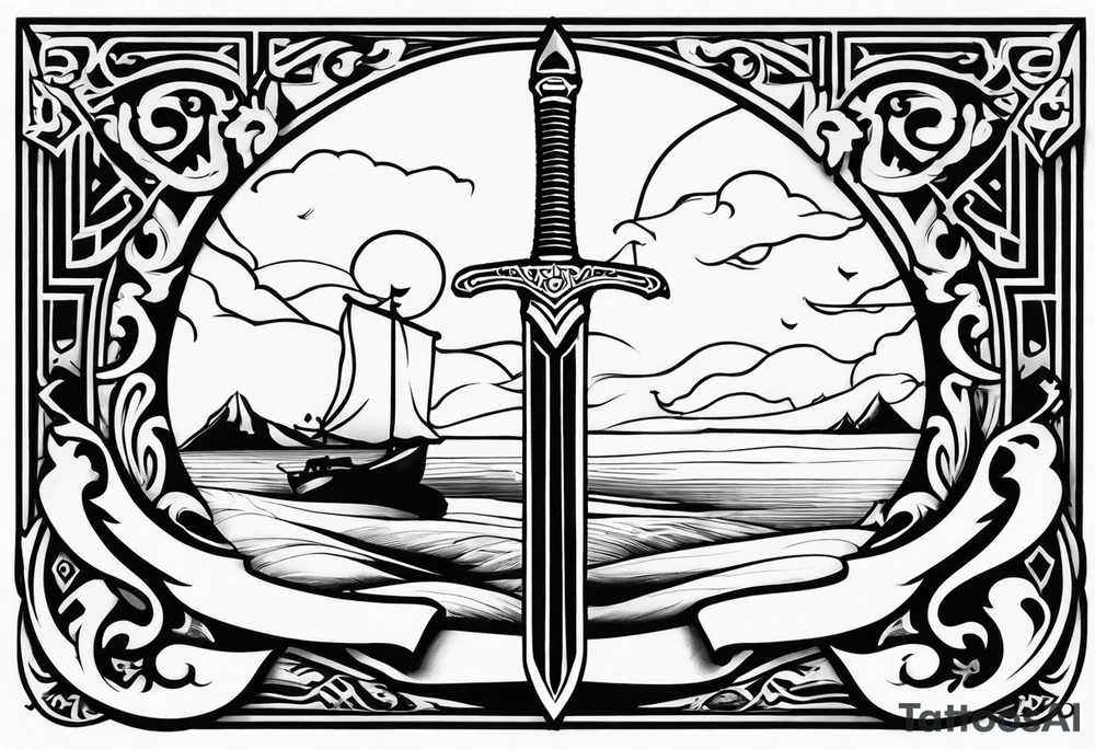 Valhalla sword tattoo idea