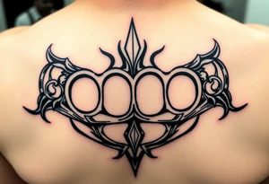 Brass knuckles tattoo idea