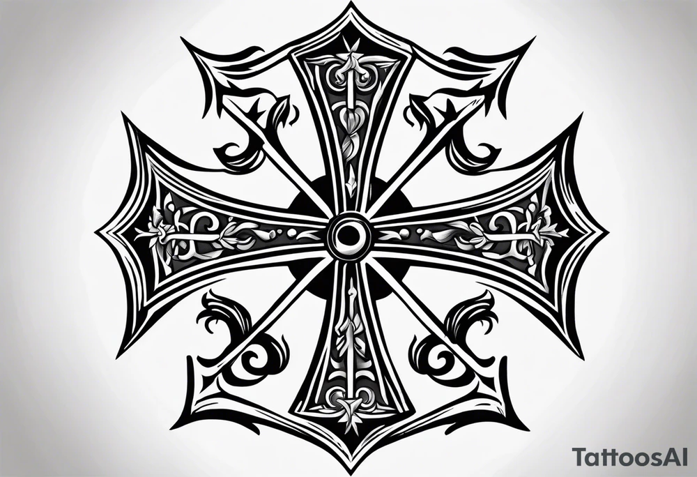 Maltese cross tattoo idea