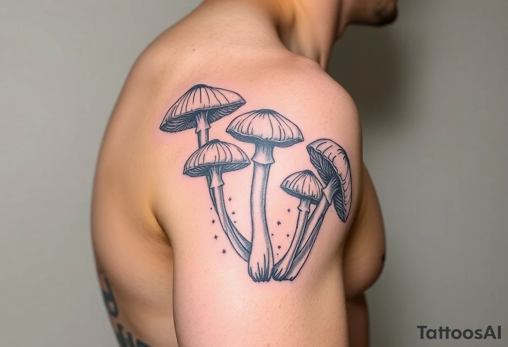 Right  arm sleeve, mushrooms, tattoo idea