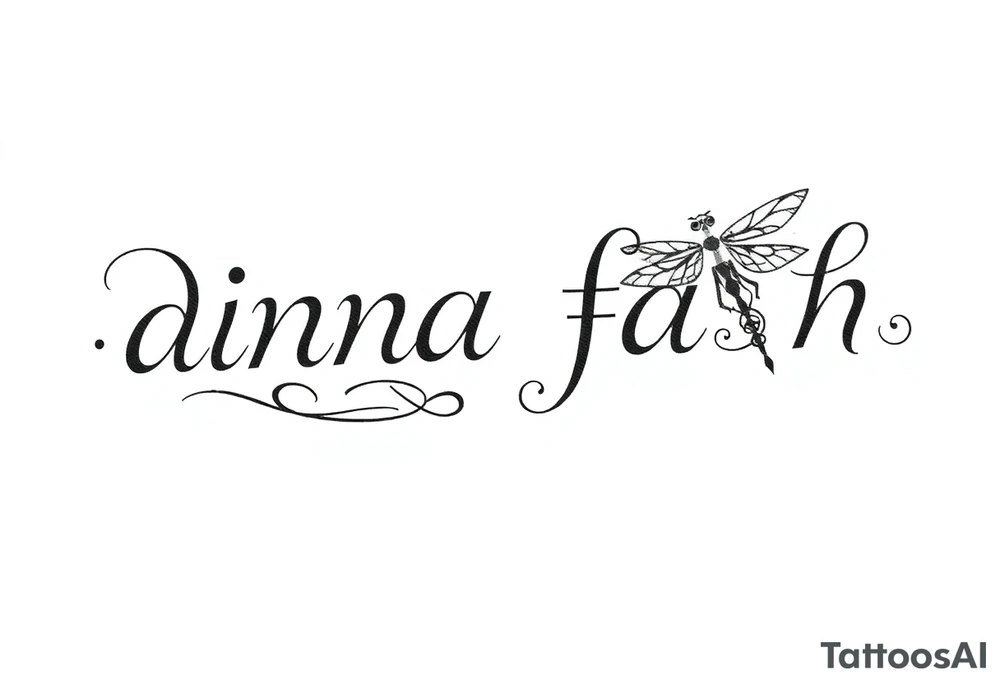 dinna fash. Style celtic flower. Dragon fly. Minimaliste. Simple tattoo idea