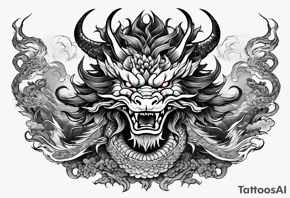 Kaido in dragon form tattoo idea