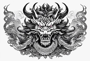 Kaido in dragon form tattoo idea