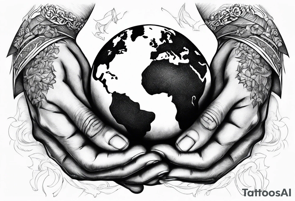 Gods strong hands holding the earth 🌎 tattoo idea