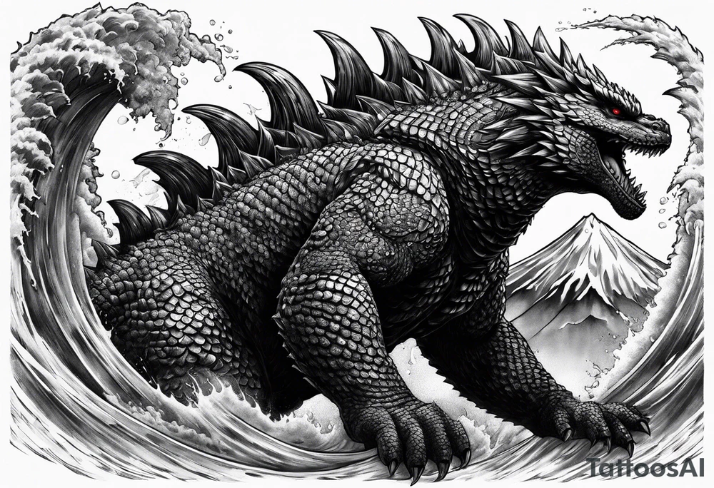 Godzilla millenium tattoo idea