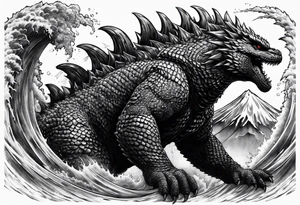 Godzilla millenium tattoo idea