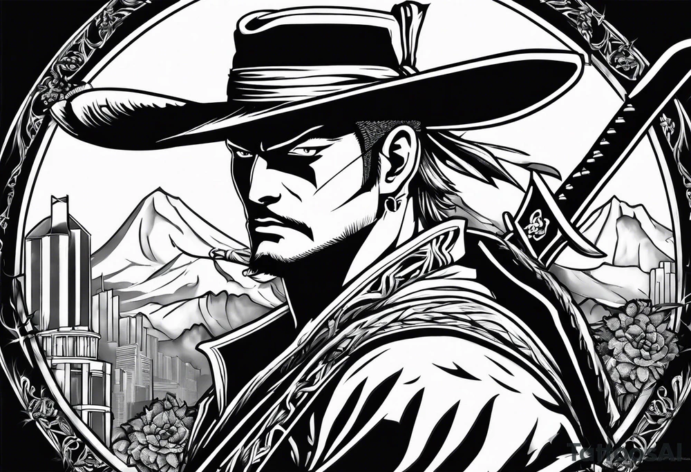 atlanta falcons, zoro from one piece tattoo idea