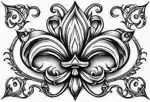 Fleur de lys celtique en flamme tattoo idea