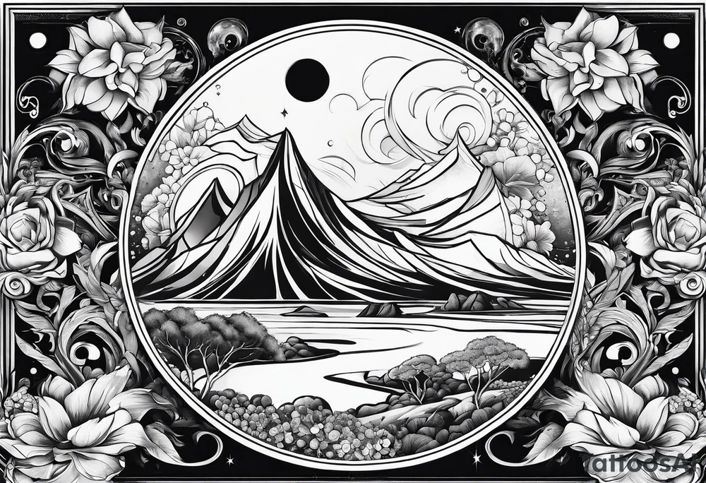 universo constelação explodindo tattoo idea