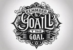 text: remember the goal tattoo idea