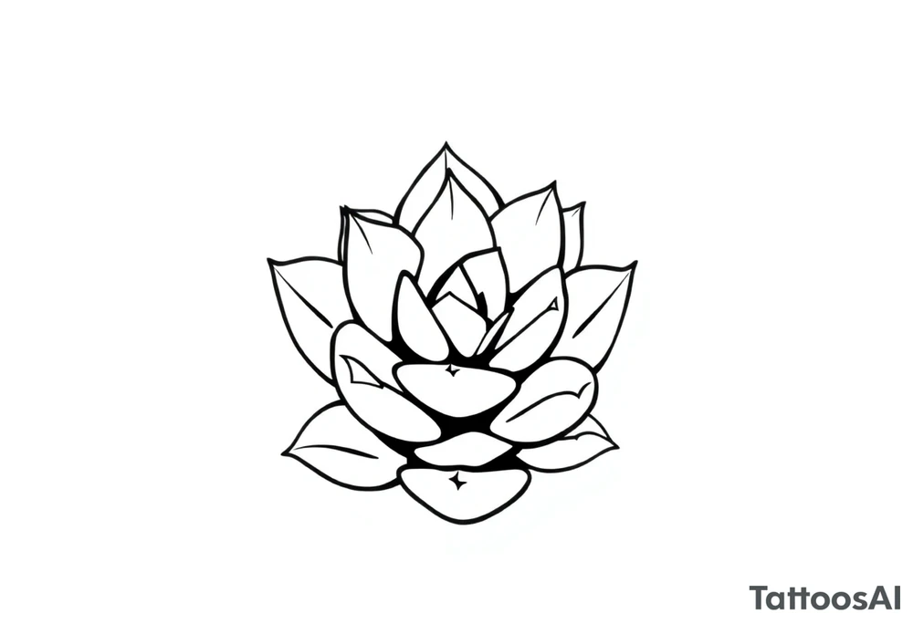 Cute succulent tattoo idea