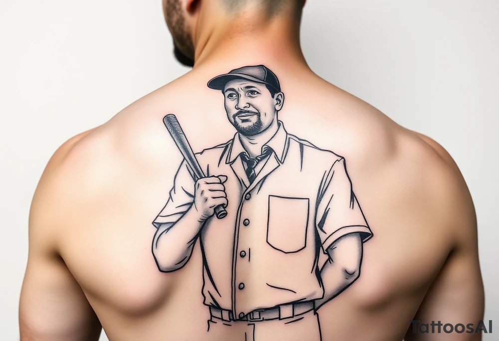 Baseball umpire wearing a chef outfit
\ tattoo idea