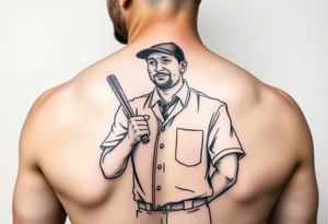 Baseball umpire wearing a chef outfit
\ tattoo idea
