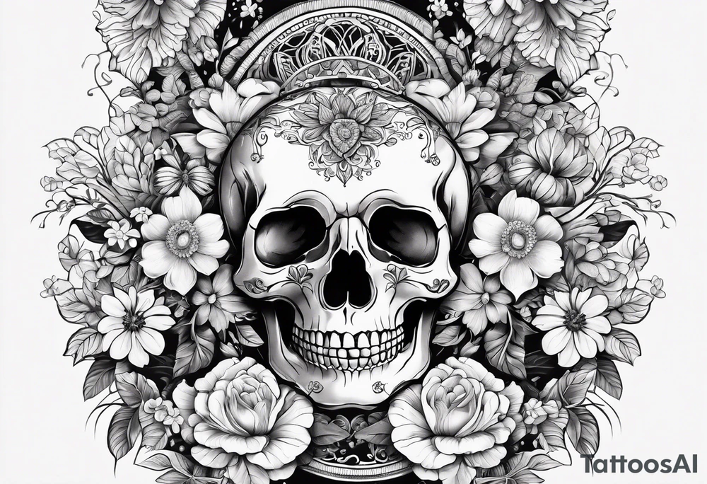 Anatomical arm sleeve, the  heart, skeleton, lungs and brain having a nature aspect or floral aspect to them. Mandala's and flowers to fill in the space tattoo idea