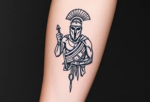 greek soldier tattoo idea