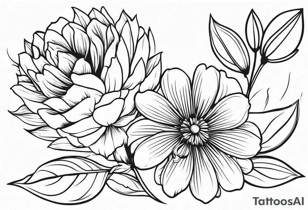 floral
 vector tattoo idea
