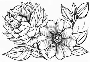floral
 vector tattoo idea
