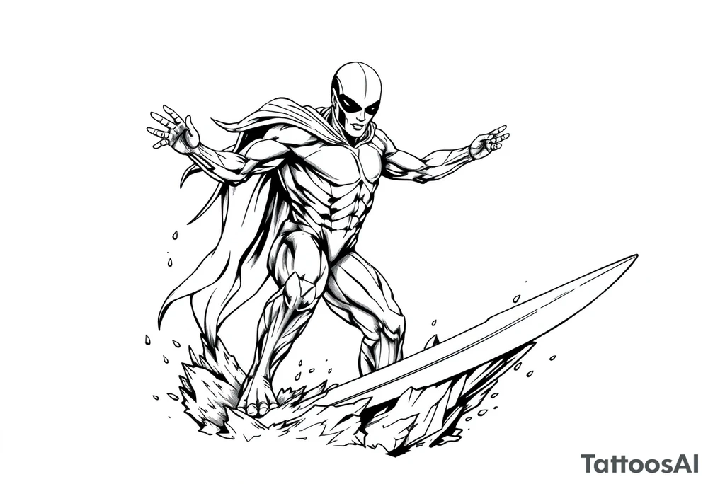 Silver Surfer comic accurate tattoo idea