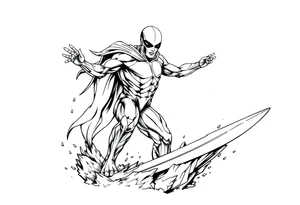 Silver Surfer comic accurate tattoo idea
