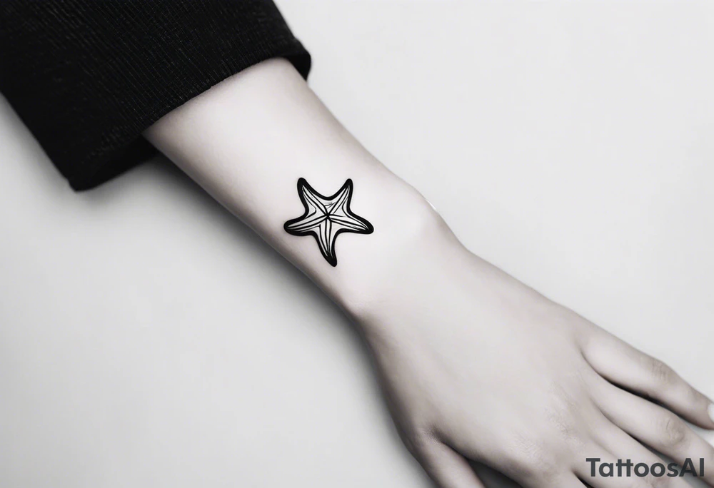 Dainty and delicate Shell/starfish wrist tattoo tattoo idea Dainty and delicate Shell/starfish wrist tattoo tattoo idea