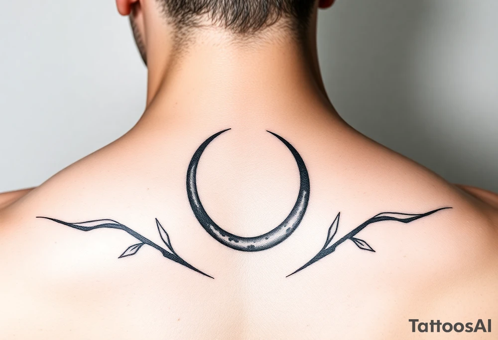 Crescent waxing moon (flash tattoo) tattoo idea