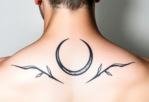 Crescent waxing moon (flash tattoo) tattoo idea