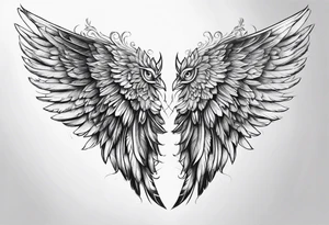 pair of wings tattoo idea