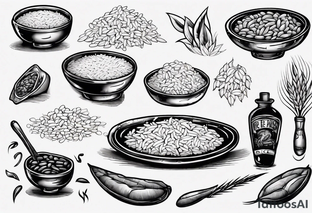 rice and beans tattoo idea
