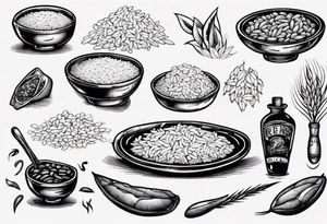rice and beans tattoo idea