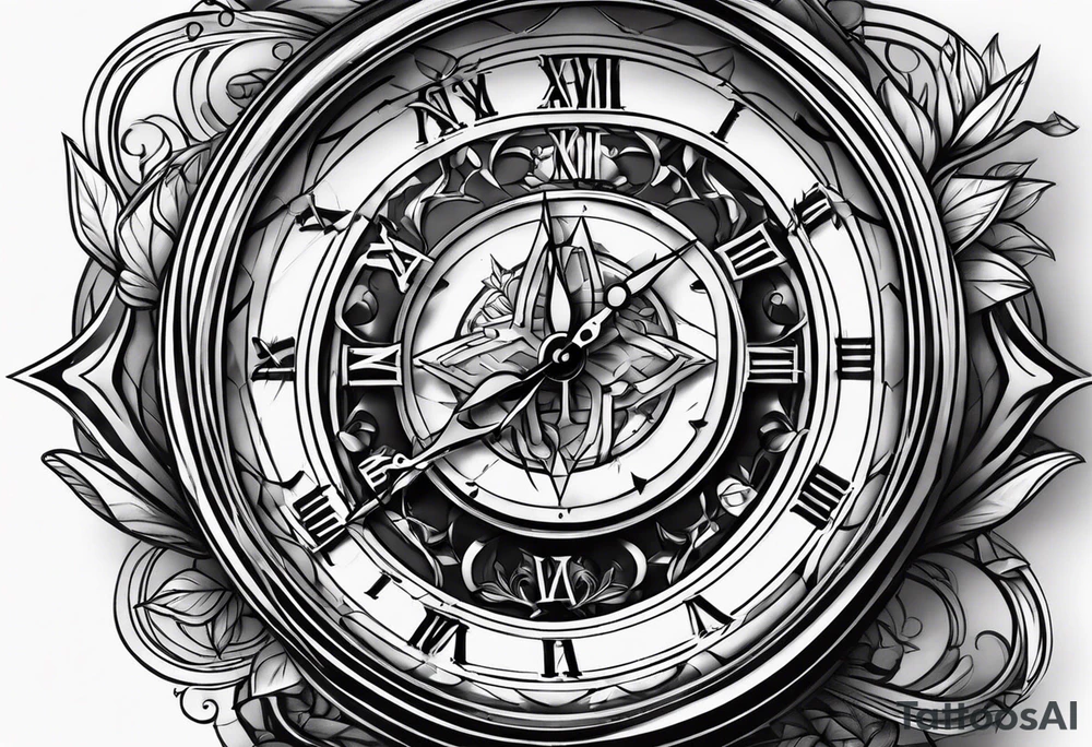 BROEN name and a clock tattoo idea