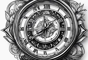 BROEN name and a clock tattoo idea