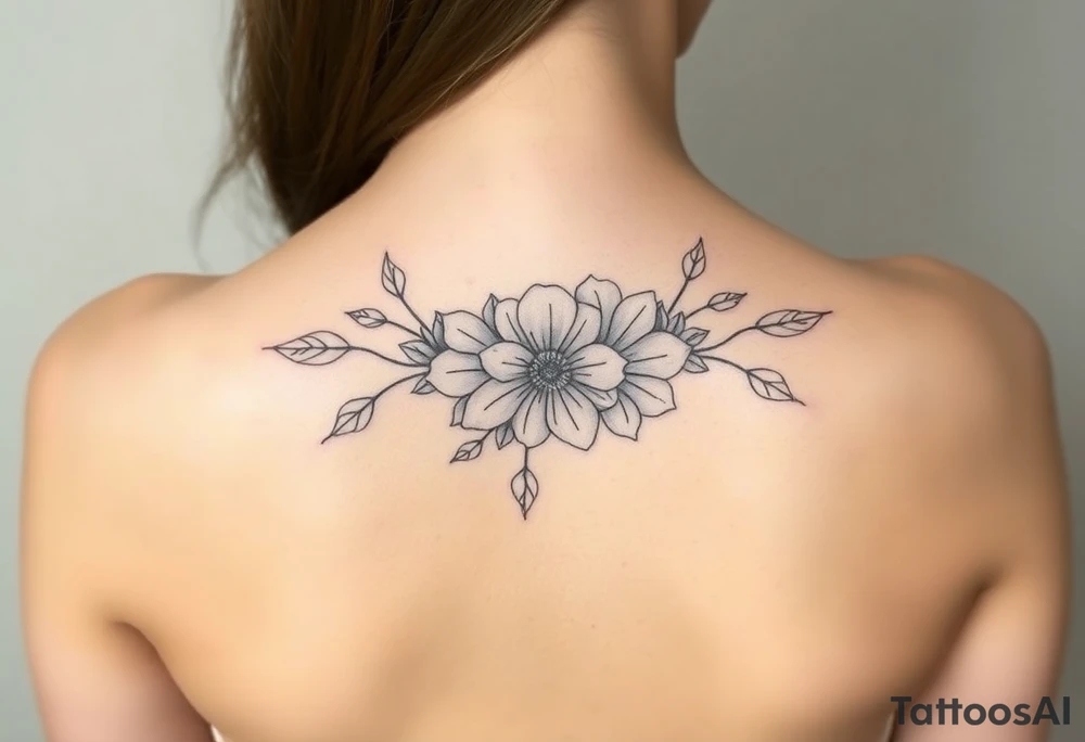 January December July birthday flower infinity flower tattoo idea