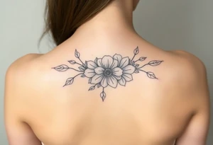 January December July birthday flower infinity flower tattoo idea