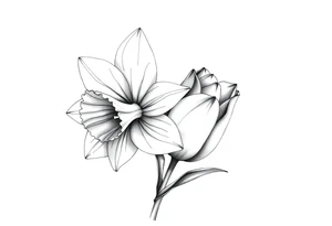Daffodil and Tulip tattoo idea
