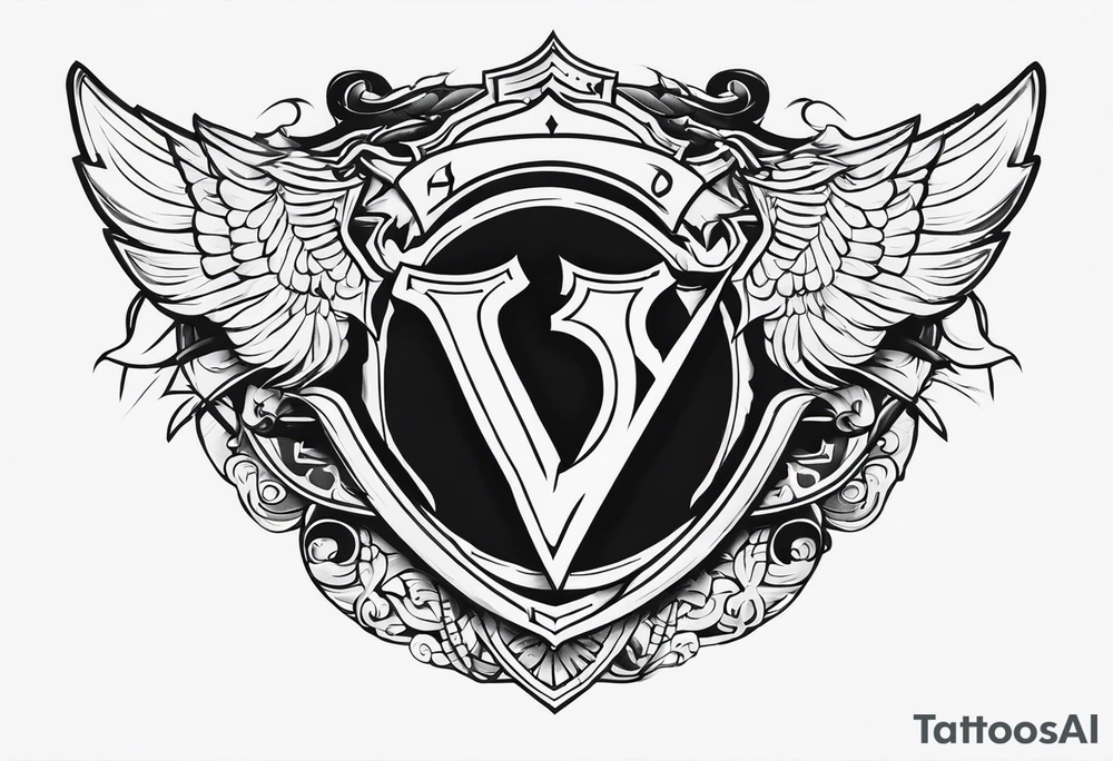Valhalla Stairs sword shield tattoo idea