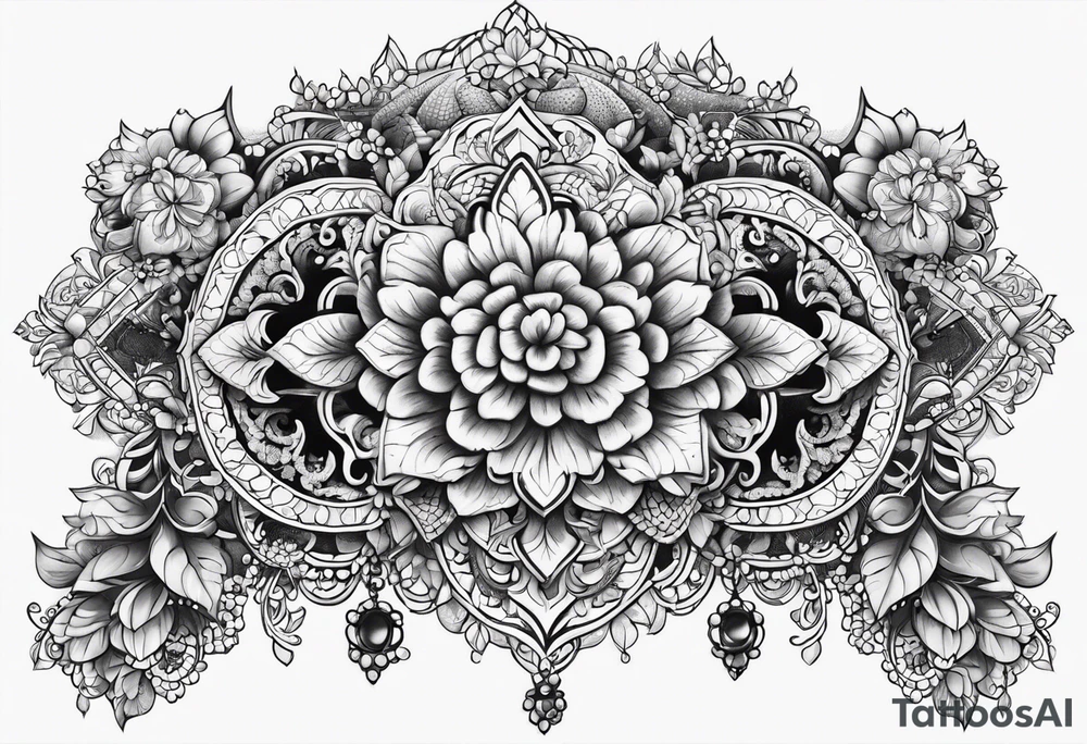 sternum lace tattoo idea