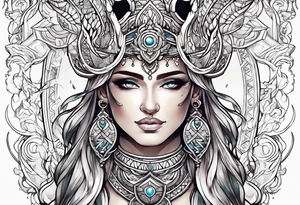 taurus goddess tattoo idea