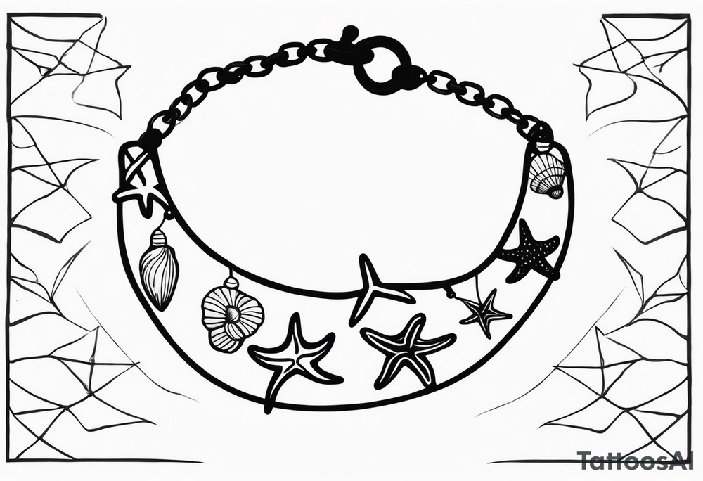 Shell/starfish bracelet tattoo idea