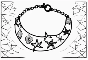 Shell/starfish bracelet tattoo idea