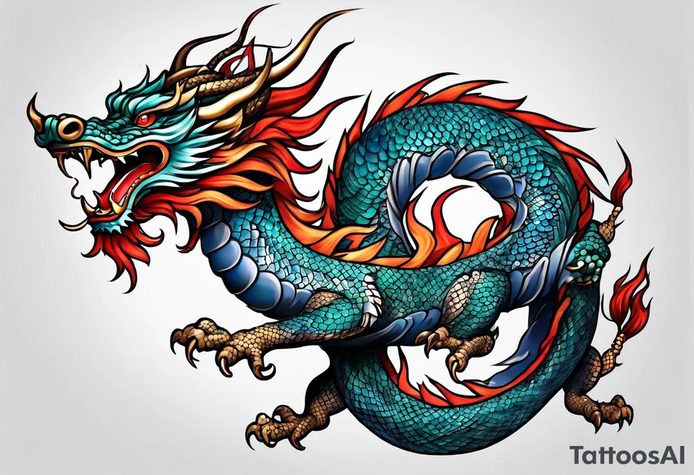 chinese dragon tattoo idea