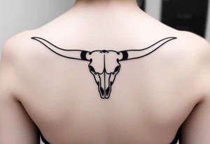 Longhorn skull tattoo idea