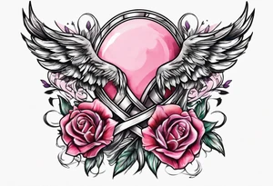 Sagebrush breast cancer ribbon tattoo idea