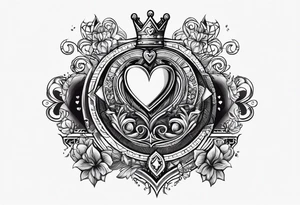 Two cards, king of hearts with the Ace of spades behind it tattoo idea