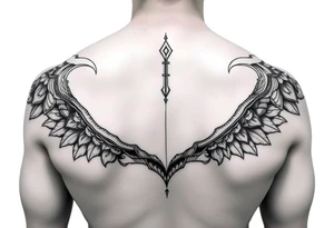 … .. … and  33.12487° N, 85.58014° W in elegant design tattoo idea