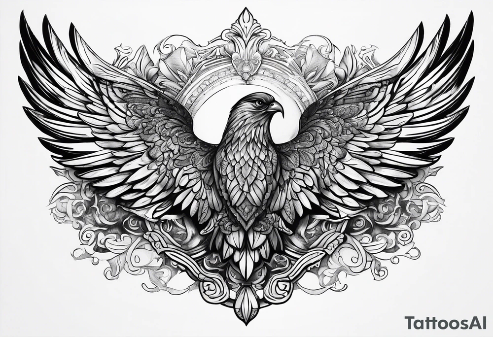 The word Glenn with wings tattoo idea