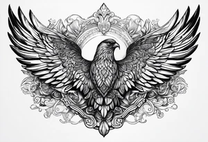 The word Glenn with wings tattoo idea