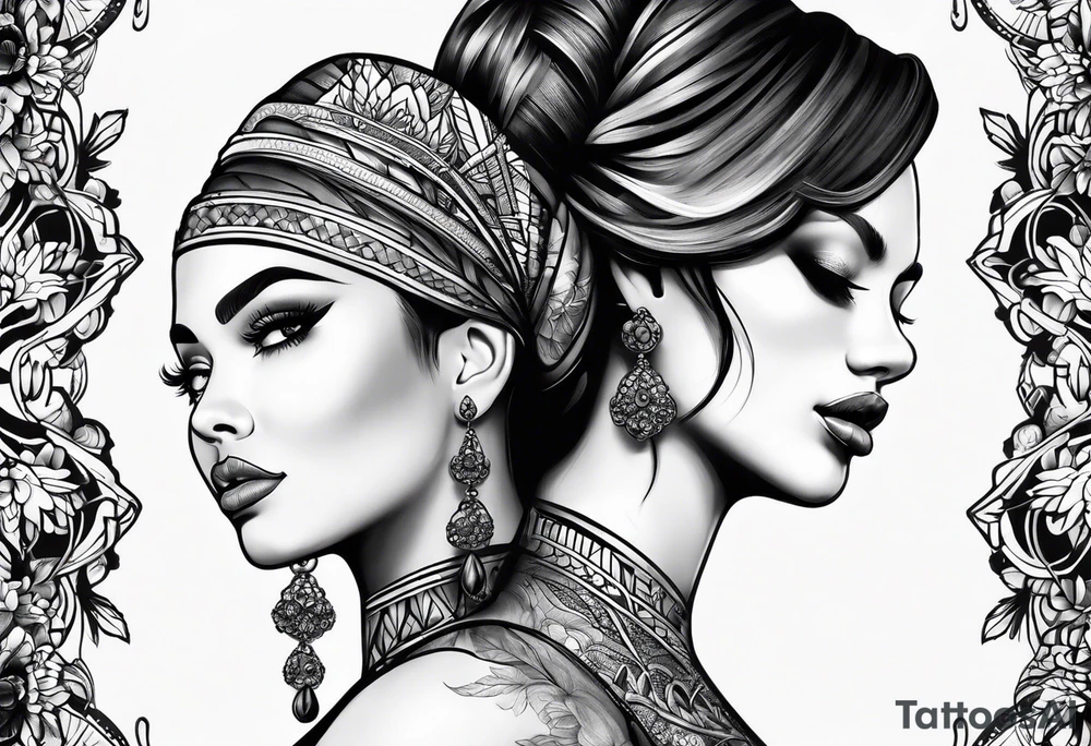 woman tattoo idea