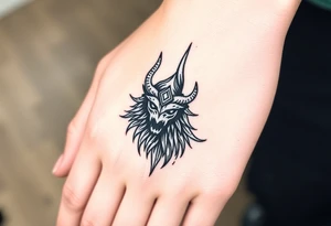 Simple large nature or Norse themed, covering ge hand, going up the fingers and down the wrist. tattoo idea